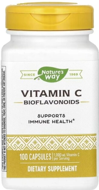 Витамин C Nature's Way Vitamin C Bioflavonoids, 100 капсул
