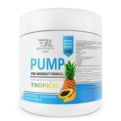 Передтренувальний комплекс Bodyperson Labs Pre-Workout Formula тропічні фрукти, 250 г