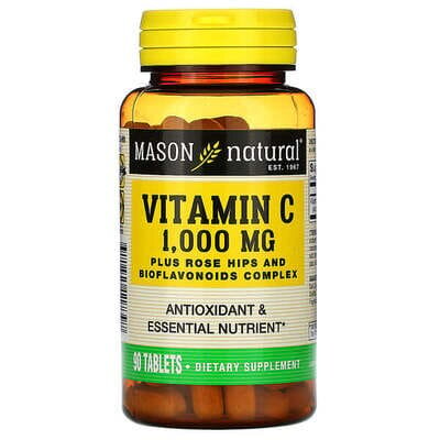 Вітамін C 1000 мг Mason Natural Vitamin C, 90 таблеток