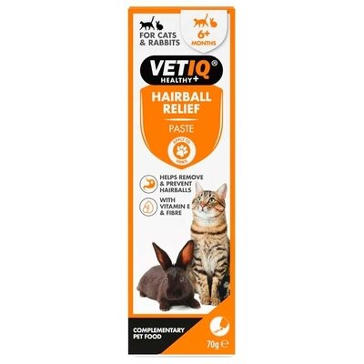 Паста VetIQ Hairball Relief для виведення шерсті у котів і кроликів, 70 г