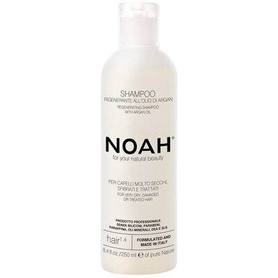 Шампунь Noah Regenerating Shampoo With Argan Oil відновлюючий для дуже сухого, ламкого та пошкодженого волосся з аргановою олією, 250 мл