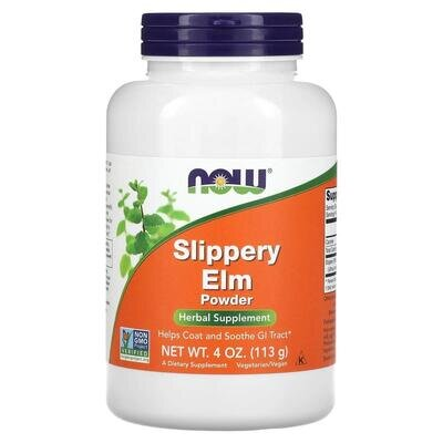 Слизький в'яз NOW Slippery Elm порошок, 113 г