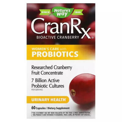 Журавлина біоактивна з пробіотиком Nature's Way Women's Care with Probiotics, 60 вегетаріанських капсул