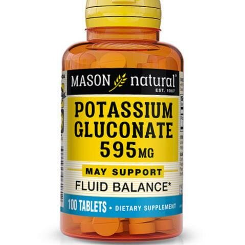 Калію глюконат Mason Natural Potassium Gluconate 595, 100 таблеток