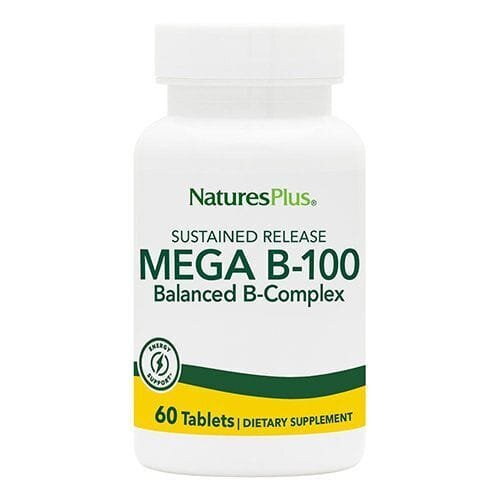 B-комплекс повільного вивільнення Nature's Plus Mega B-100, 60 таблеток