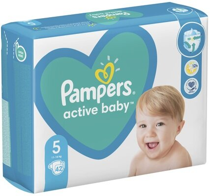 Підгузки дитячі Pampers Active Baby розмір 5, 11-16 кг, 42 шт