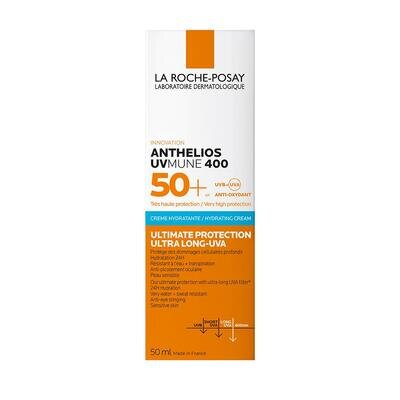 Крем сонцезахисний La Roche-Posay Anthelios UVmune 400 SPF50+ для обличчя та шкіри навколо очей зволожуючий, 50 мл