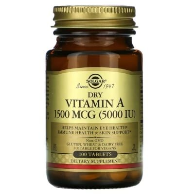 Вітамін А Solgar Dry Vitamin A 1500 мкг таблетки №100