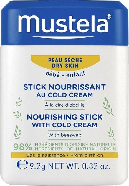 Стік для губ та обличчя Mustela Bebe з колд-кремом живильний для сухої шкіри, 9.2 г