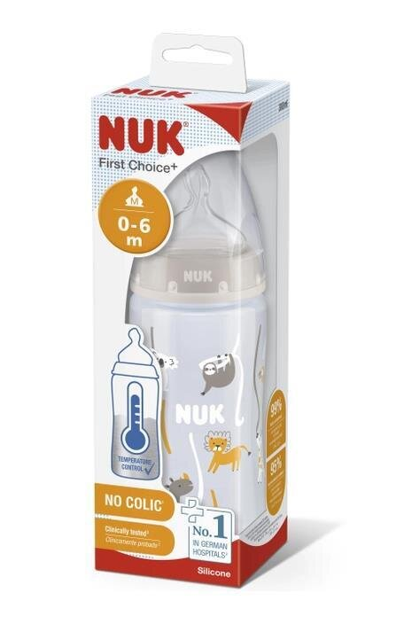 Пляшечка Nuk First Choice Plus 10741926/6 пластикова з силіконовою соскою розмір 1, 300 мл
