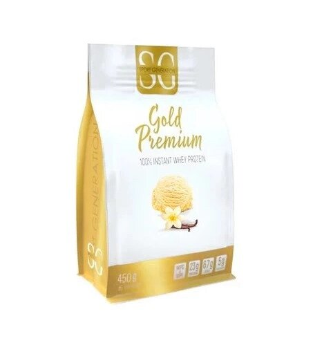 Протеїн Sport Generation Gold Premium 100% Instant Whey Protein (WPC+WPI) Vanilla, 450 г