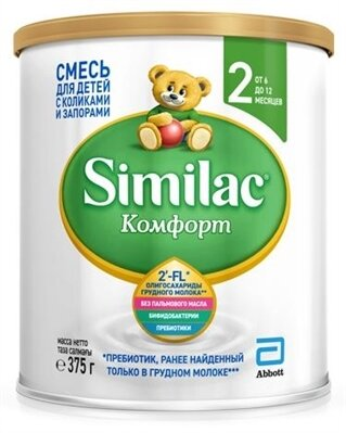 Суміш суха молочна Similac Комфорт 2, для дітей з 6 місяців, 375 г