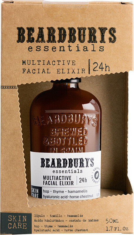 Крем-еліксир для обличчя Beardburys Essentials Multiactive 24H зволожувальний, 50 мл