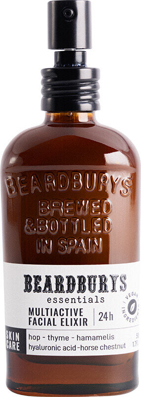 Крем-еліксир для обличчя Beardburys Essentials Multiactive 24H зволожувальний, 50 мл