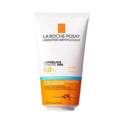 Молочко La Roche Posay Anthelios UVMune 400 SPF50+ сонцезахисне водостійке зволожувальне для дітей та дорослих, 150 мл