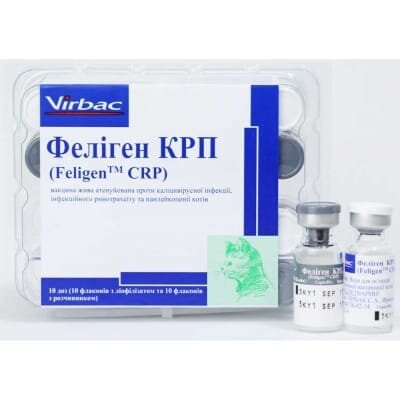 Феліген CRP (КРП) вакцина для кішок по 1 дозі у флак.
