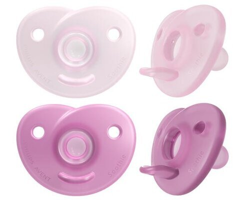Пустушка силіконова Philips Avent Soothie SCF099/22 фігурна, 0-3 місяців, для дівчинки, 2 шт