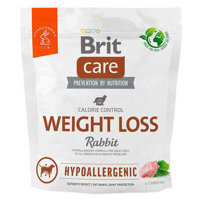 Корм сухий Brit Care Dog Hypoallergenic Weight Loss для собак із зайвою вагою, кролик, 1 кг