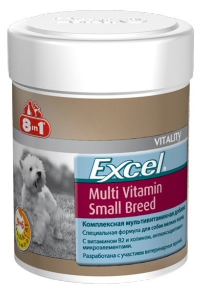 Мультивітамінний комплекс 8in1 Excel Multi Vitamin Small Breed для собак дрібних порід, 70 таблеток