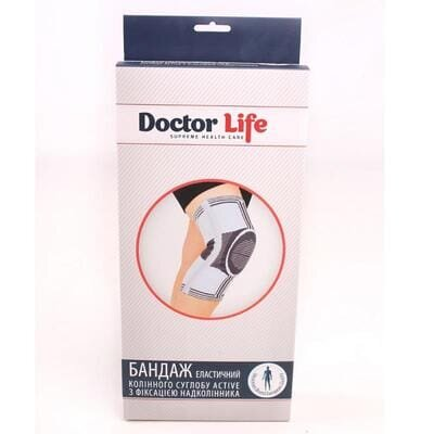 Бандаж на колінний суглоб Doctor Life Active А7-049, еластичний, посилений, розмір M