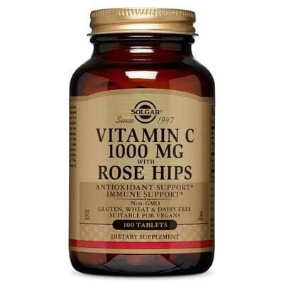 Вітамін С з шипшиною Solgar Vitamin C 1000 мг with Rose Hips таблетки №100
