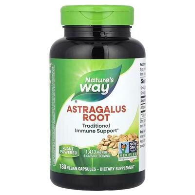 Астрагал корінь Nature's Way Astragalus 1410 мг, 180 веганських капсул