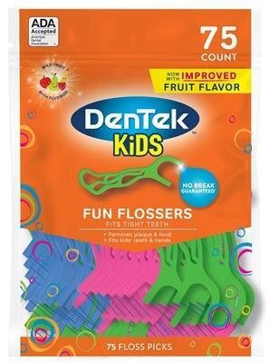 Флоси дитячі DenTek з тримачами, 75 штук