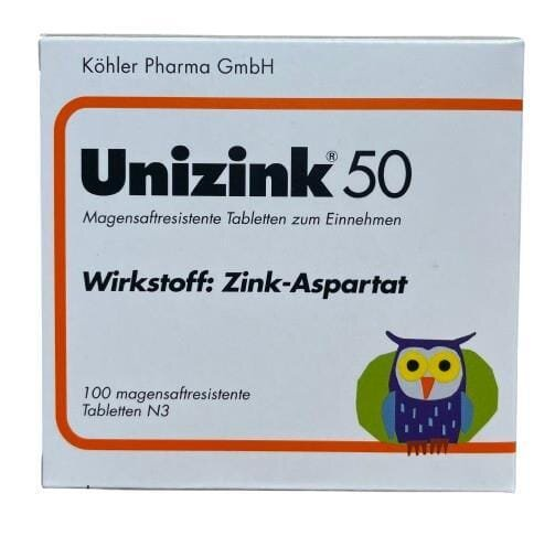 Уніцинк 50 (Unizink 50) таблетки №100 (10х10)