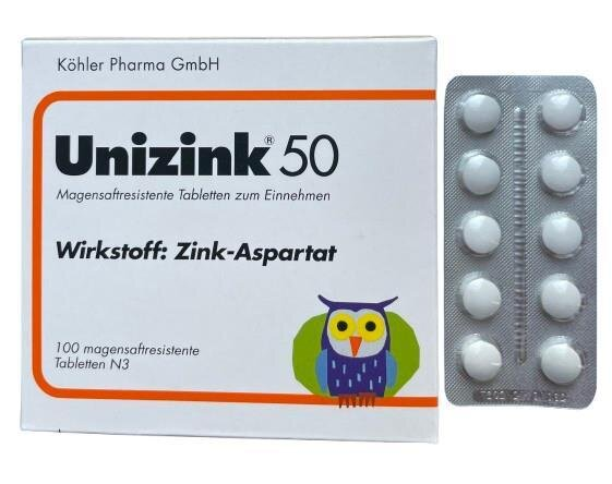 Уніцинк 50 (Unizink 50) таблетки №100 (10х10)