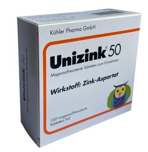 Уніцинк 50 (Unizink 50) таблетки №100 (10х10)