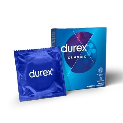 Презервативи латексні Durex Classic класичні, 3 штуки