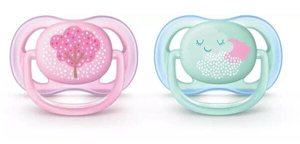Пустушка силіконова Philips Avent Ultra Air SCF343/20, 0-6 місяців, 2 шт