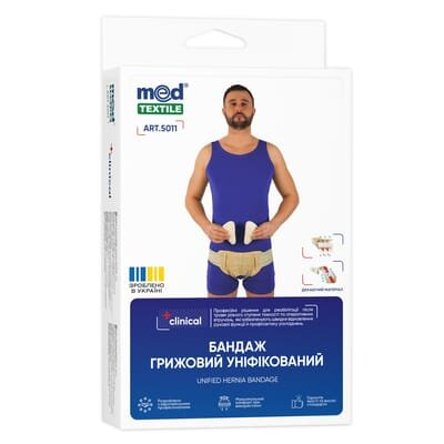 Бандаж протигрижовий Медтекстиль 5011 уніфікований, розмір M/L люкс