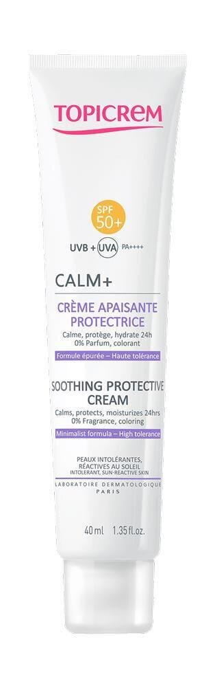 Крем для обличчя Topicrem Calm SPF50 + заспокійливий захисний, 40 мл