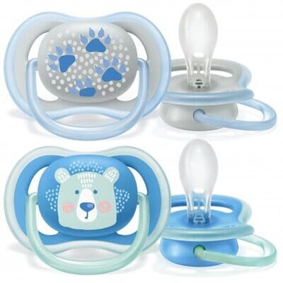 Пустушка силіконова Philips Avent Ultra Air SCF085/03 ортодонтична, 6-18 місяців, для хлопчиків, 2 шт