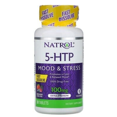 Натуральна добавка Natrol 5-HTP 100 mg F / D, 30 таблеток