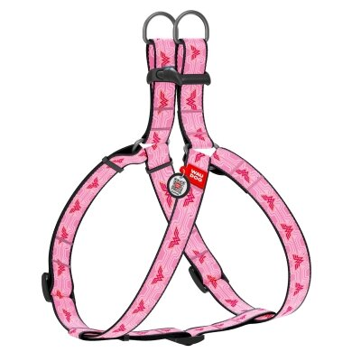 Шлея для собак Collar WAUDOG Nylon Чудо-жінка 1, з QR паспортом ширина 10 мм, довжина 28-40 см