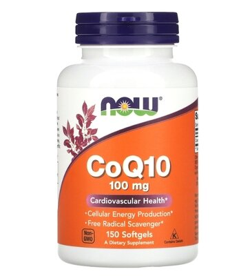 Коензим Q10 NOW CoQ10 100 мг м'які капсули №150