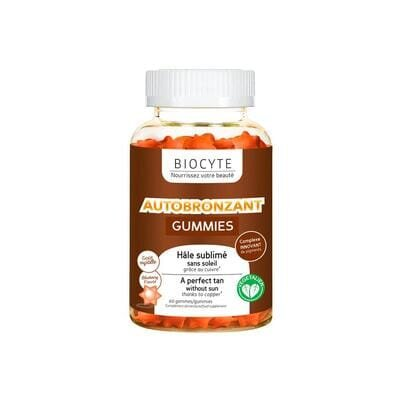 Комплекс Biocyte Autobronzant Gummies для натуральної засмаги без сонця, 60 жувальних цукерок