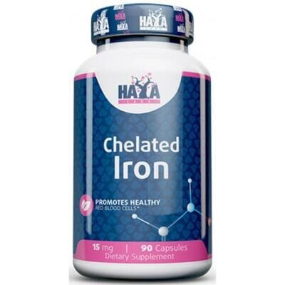 Залізо хелатне Haya Labs Chelated Iron 15 мг капсули №90