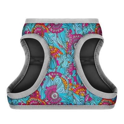 Шлея для собак Collar WAUDOG Clothes Літо м'яка з QR паспортом розмір XS1, обхват грудей 24-27 см, обхват шиї 18-20 см