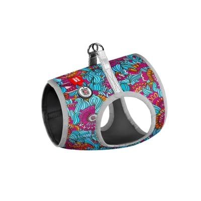 Шлея для собак Collar WAUDOG Clothes Літо м'яка з QR паспортом розмір XS1, обхват грудей 24-27 см, обхват шиї 18-20 см