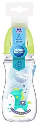 Пляшечка Canpol Babies 35/204 EasyStart Кольорові звірятка антиколікова з широким отвором, 300 мл
