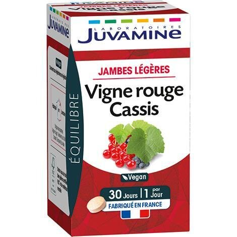 Легкі ноги Juvamine Червона лоза + чорна смородина таблетки №30