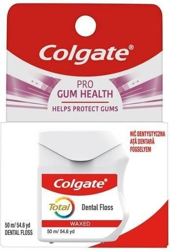 Зубна нитка Colgate Тotal Здоров'я ясен, вощена, 50 м