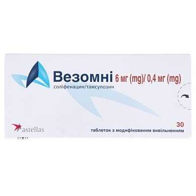 Везомні таблетки з модиф. вивіл. по 6 мг/0.4 мг №30 (10х3)