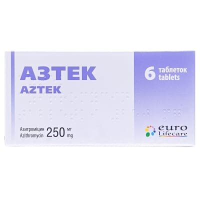 Азтек таблетки, в/плів. обол. по 250 мг №6 (6х1)