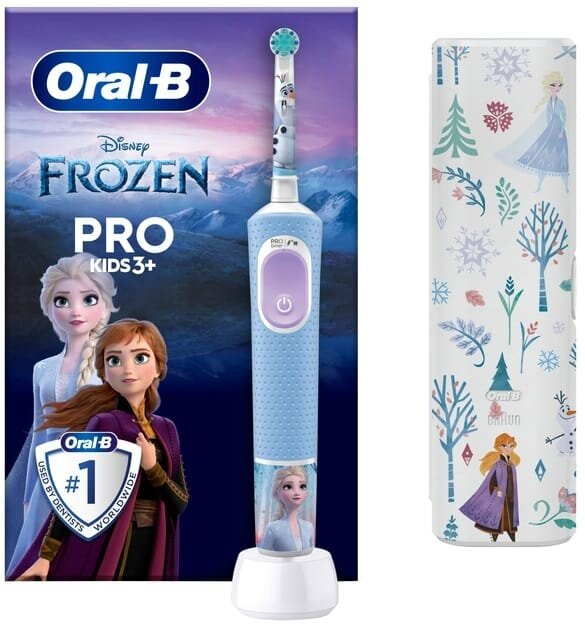 Електрична зубна щітка + футляр Braun Oral-B Kids Frozen D103.413.2KX дитяча вік 3+