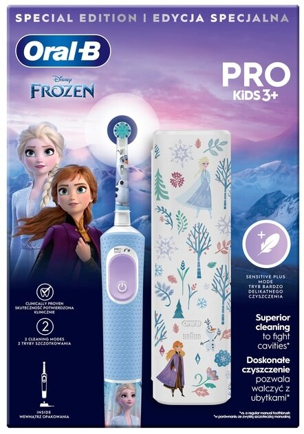 Електрична зубна щітка + футляр Braun Oral-B Kids Frozen D103.413.2KX дитяча вік 3+