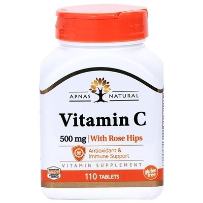 Вітамін С Apnas Natural таблетки по 500 мг з шипшиною №110